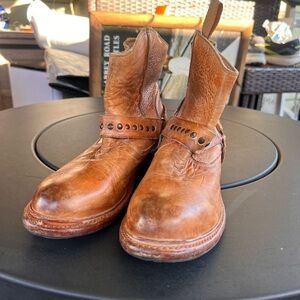 Bed Stu Tan Leather Ankle Boots